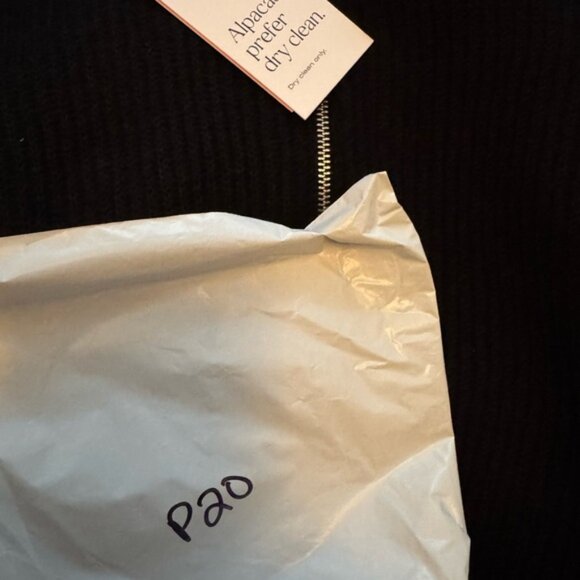 NWT Quince Women's Black Cowl Neck Sweater, 28% Alpaca, Size S - Picture 7 of 7